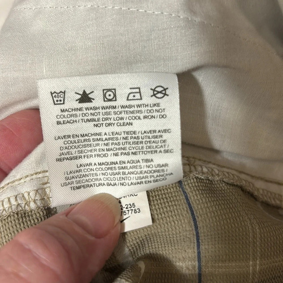 Nike Golf Tour Performance Plaid Tan Shorts Men's Size 34 Stretch - Picture 7 of 7